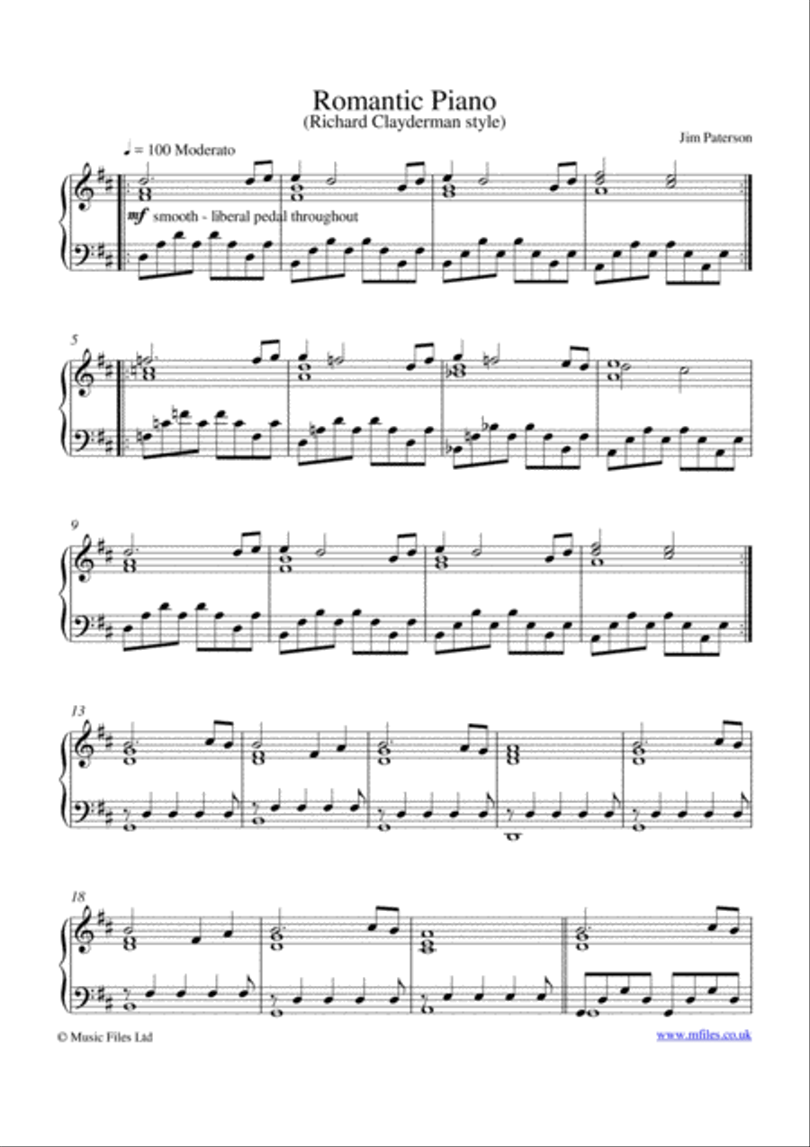 Romantic Piano Piano Method scores gallery preview page 1