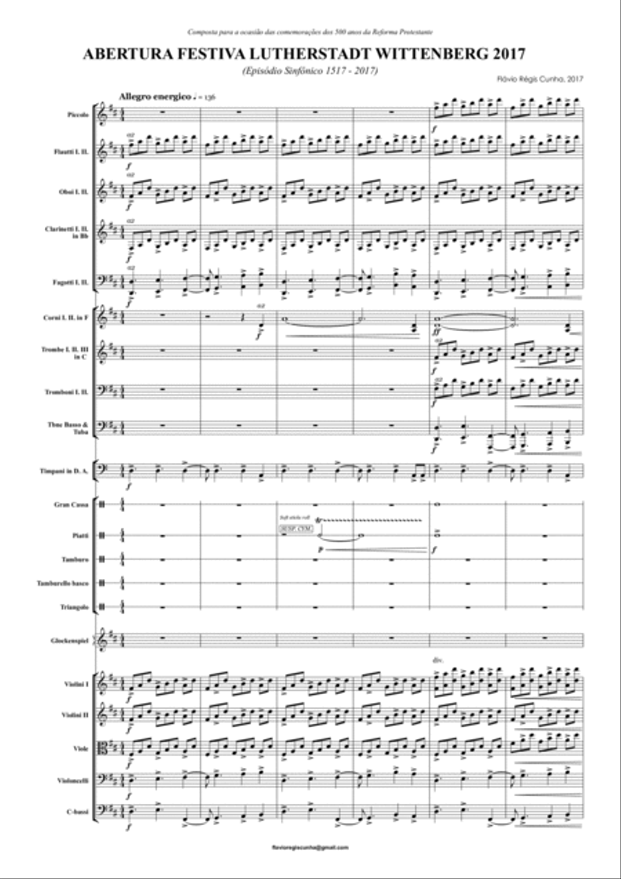 Festive Overture - Lutherstadt Wittenberg 2017 Full Orchestra scores gallery preview page 3