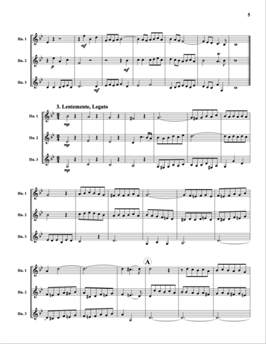 Sonata a tres, Opus 3 Woodwind Trio scores gallery preview page 4