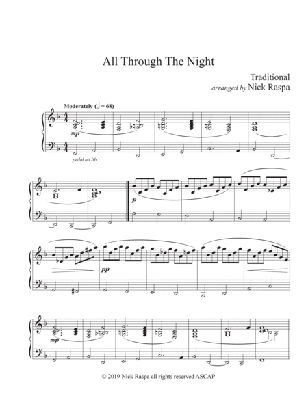 All Through The Night (intermediate piano) image number null