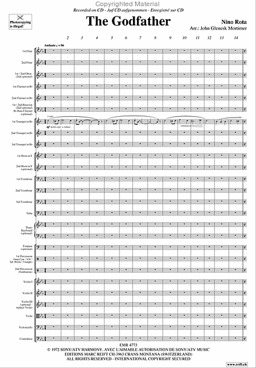 The Godfather Orchestra scores gallery preview page 3