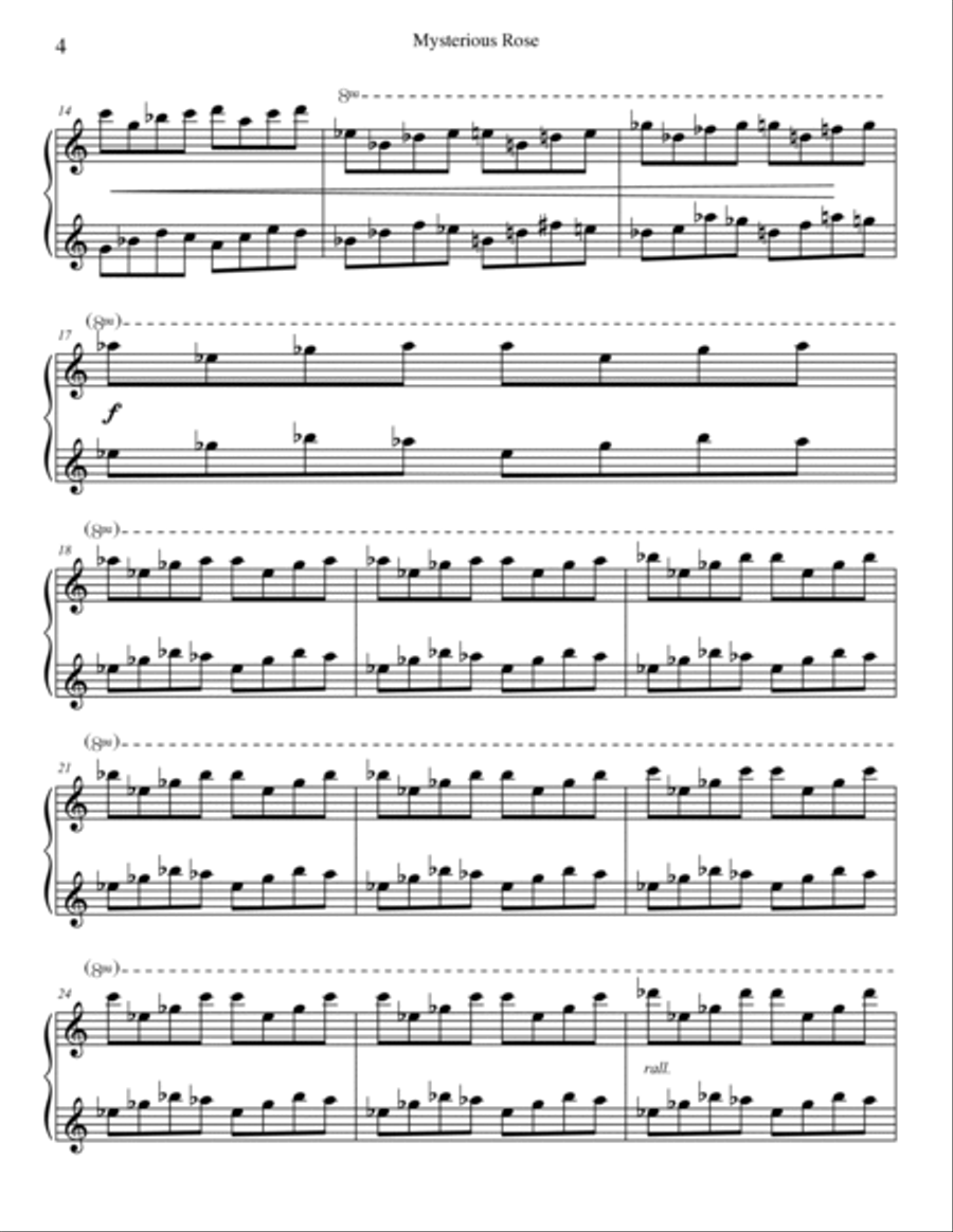 Mysterious Rose Piano Solo scores gallery preview page 4