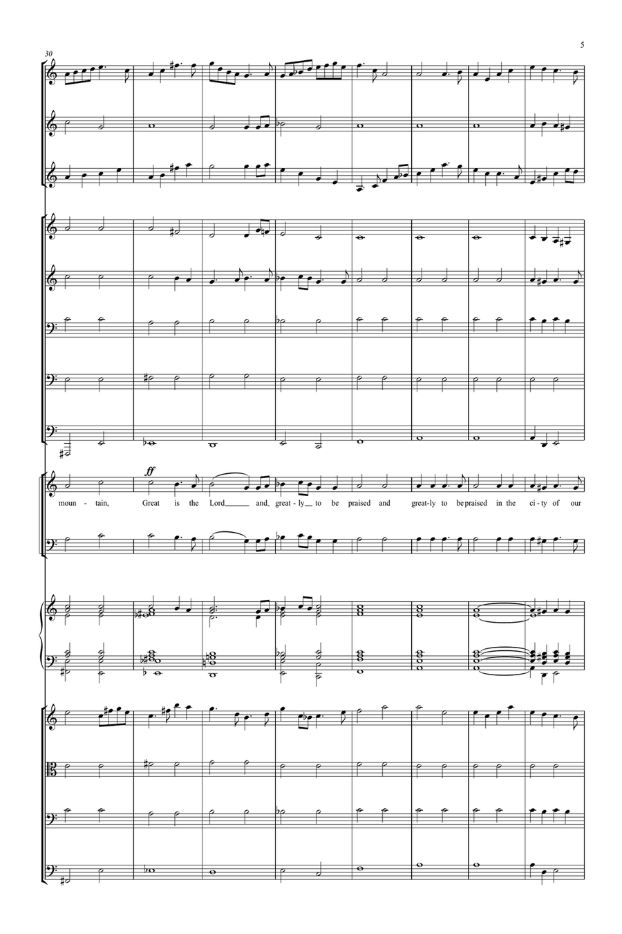 Great is the Lord Great is the Lord 4-Part scores gallery preview page 5