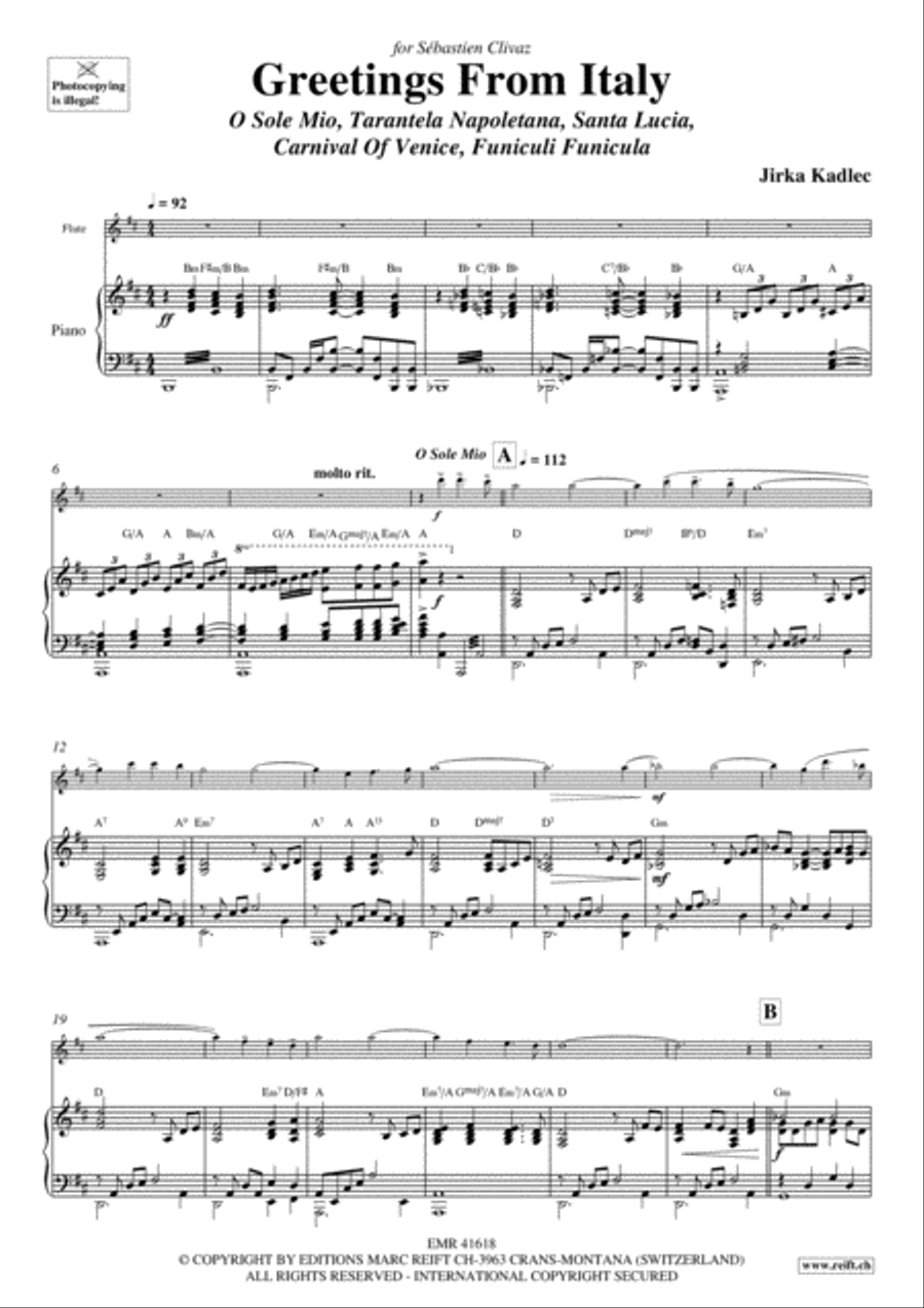Greetings From Italy Greetings From Italy Flute Solo scores gallery preview page 6
