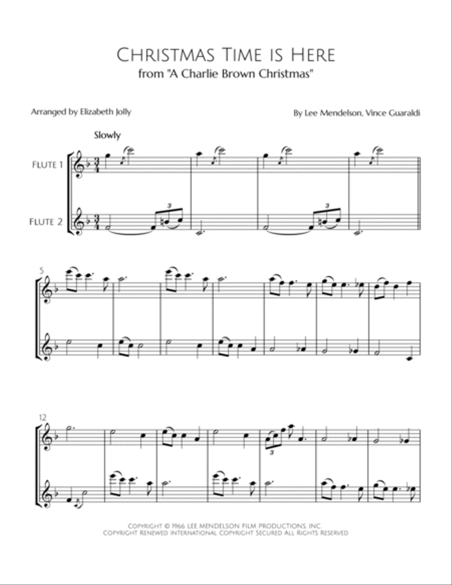 Christmas Time Is Here Christmas Time Is Here Flute Duet scores gallery preview page 2