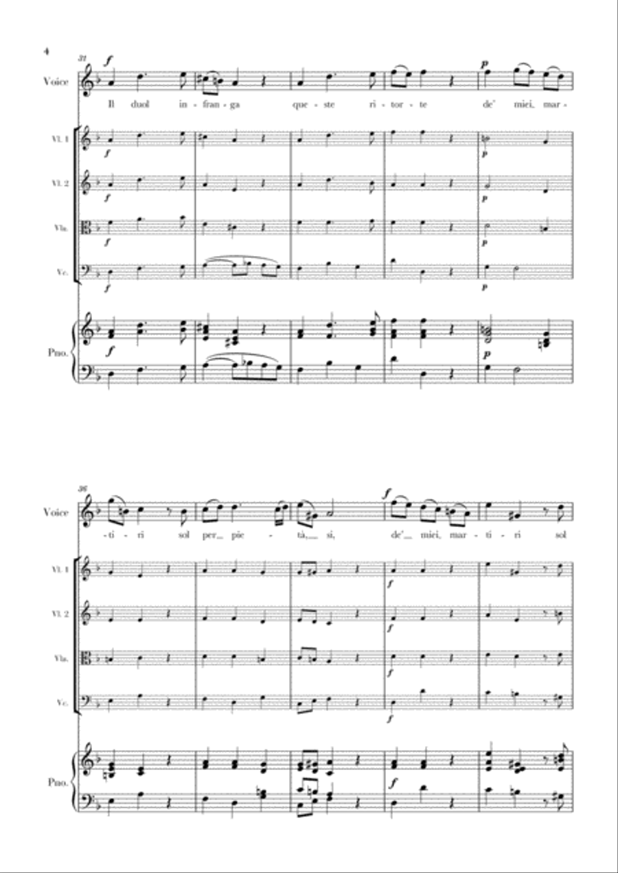 Haendel - Lascia ch’io pianga (Aria from Rinaldo) HWV 7 Voice scores gallery preview page 4