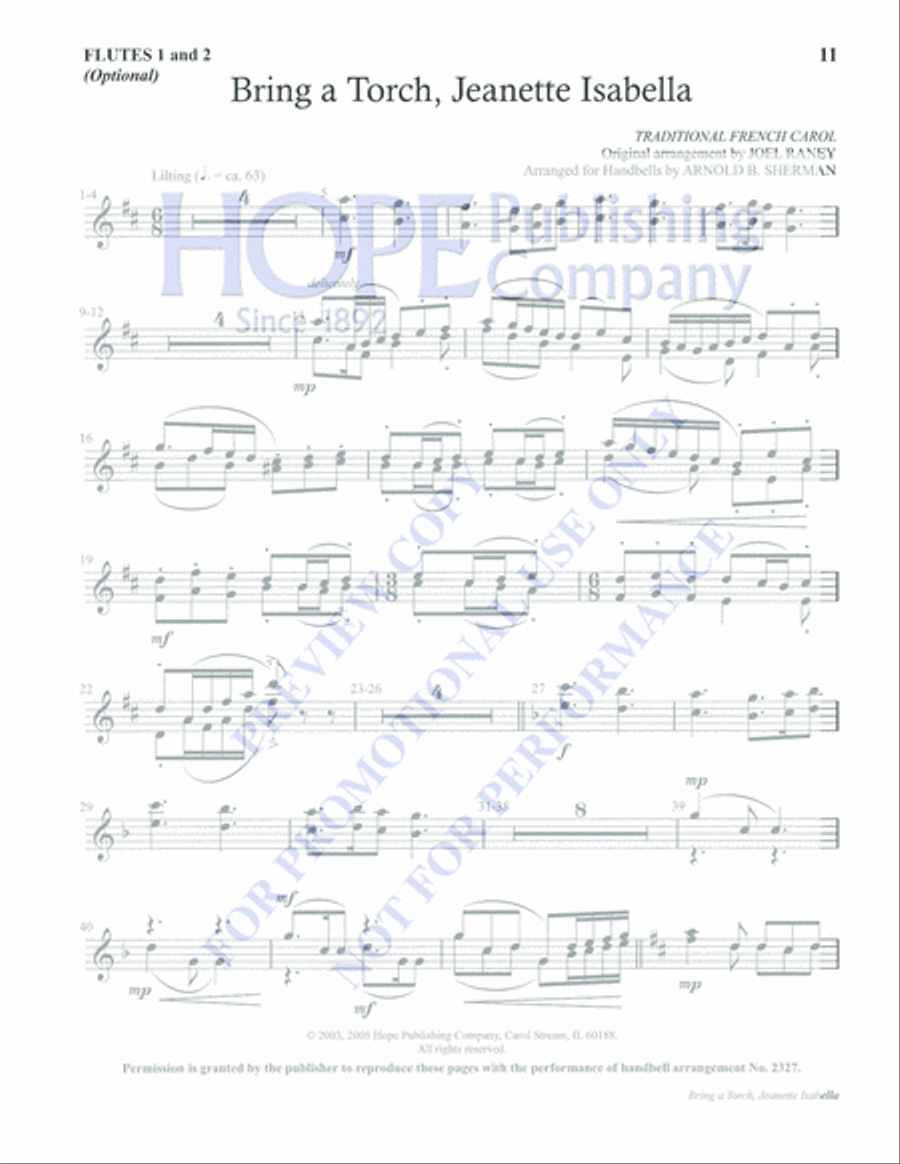 Bring a Torch, Jeanette Isabella 5-Octaves scores gallery preview page 11