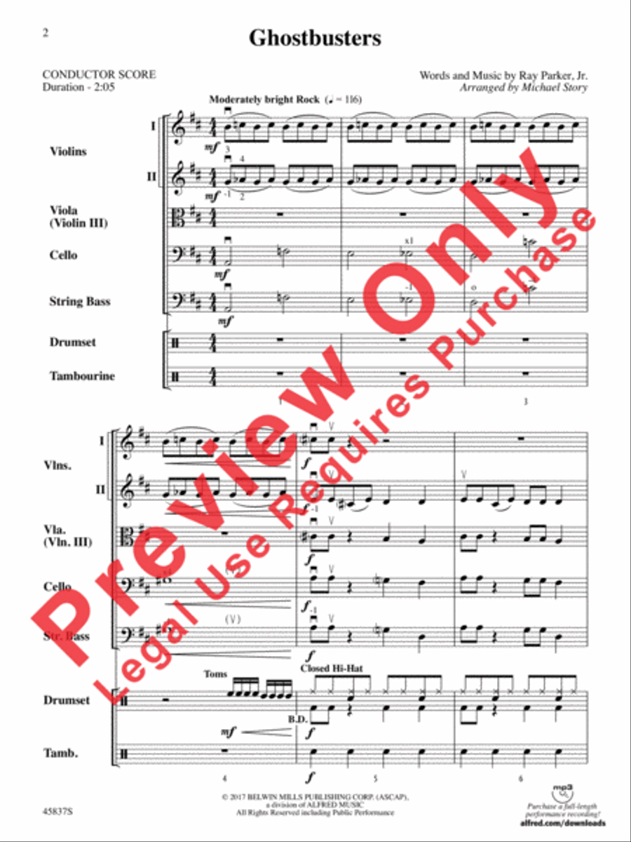 Ghostbusters String Orchestra scores gallery preview page 3