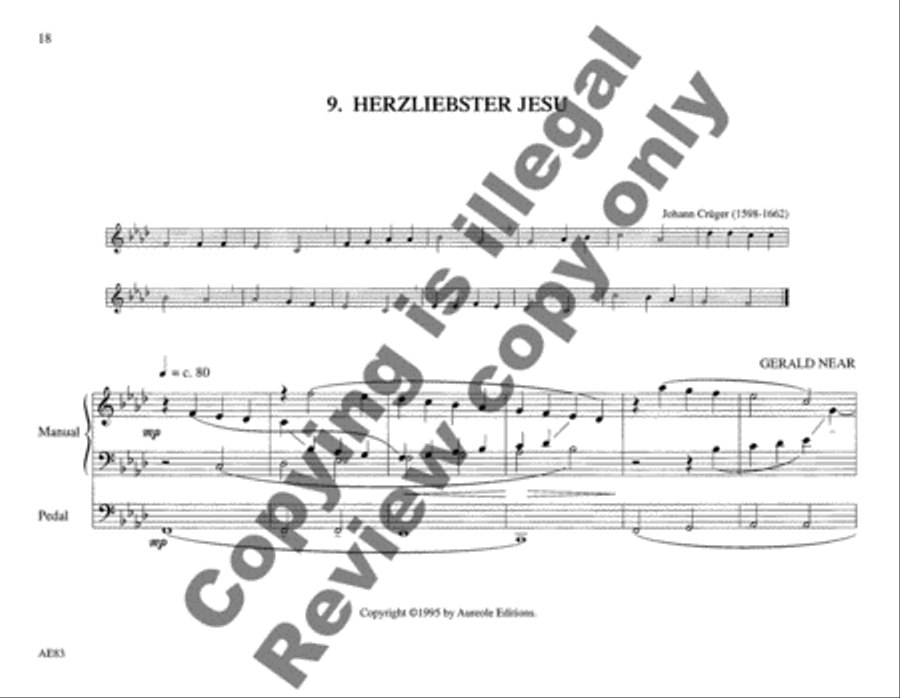 Choraleworks I Ten Chorale Preludes for Organ Organ Solo scores gallery preview page 12