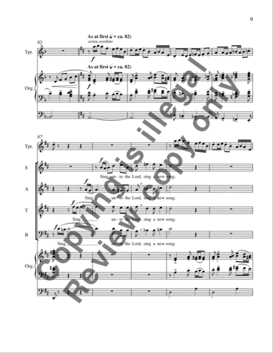 Psalm 96 4-Part scores gallery preview page 6