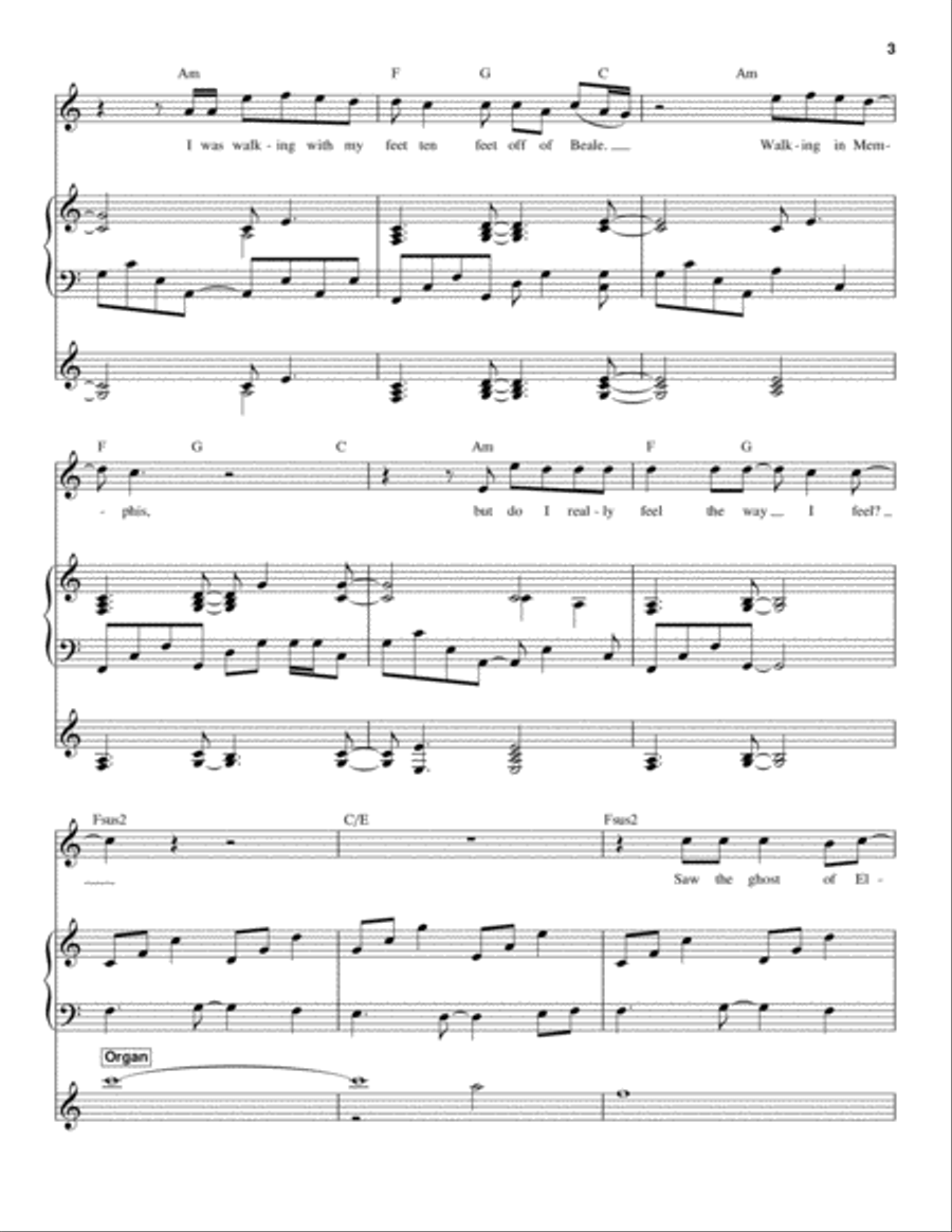 Walking In Memphis Piano scores gallery preview page 3
