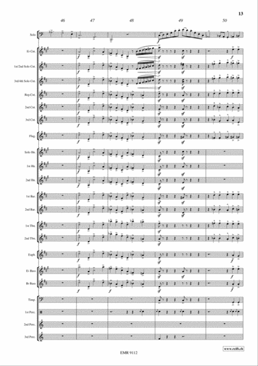 Allegro Maestoso Allegro Maestoso Brass Band scores gallery preview page 14