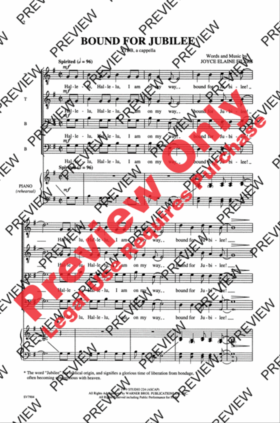 Bound for Jubilee Men's Choir scores gallery preview page 9