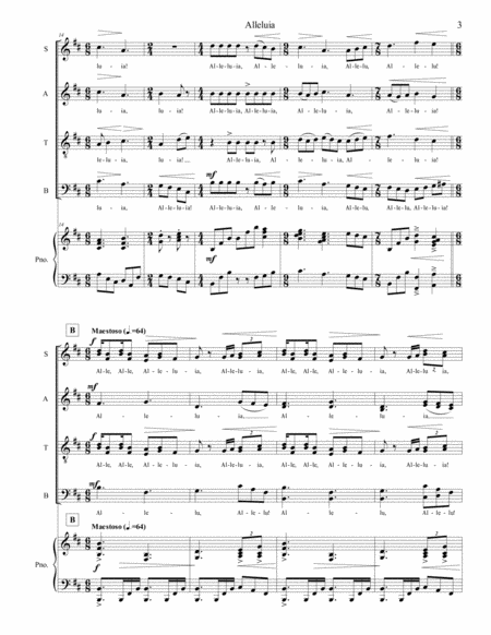 Alleluia - by Steve Danielson, SATB, div., piano image number null