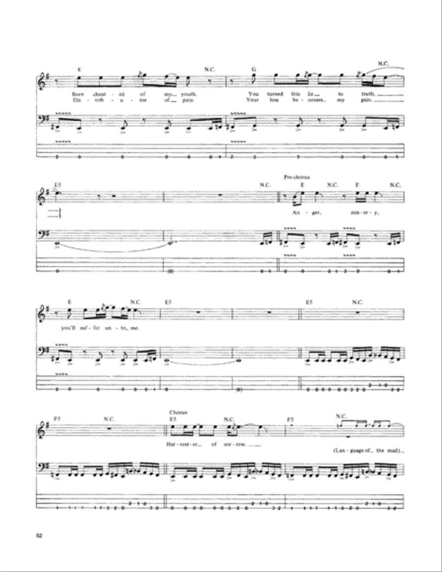 Harvester Of Sorrow Guitar Tablature scores gallery preview page 3
