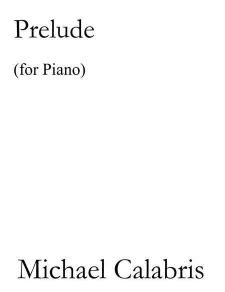 Prelude (for Piano)