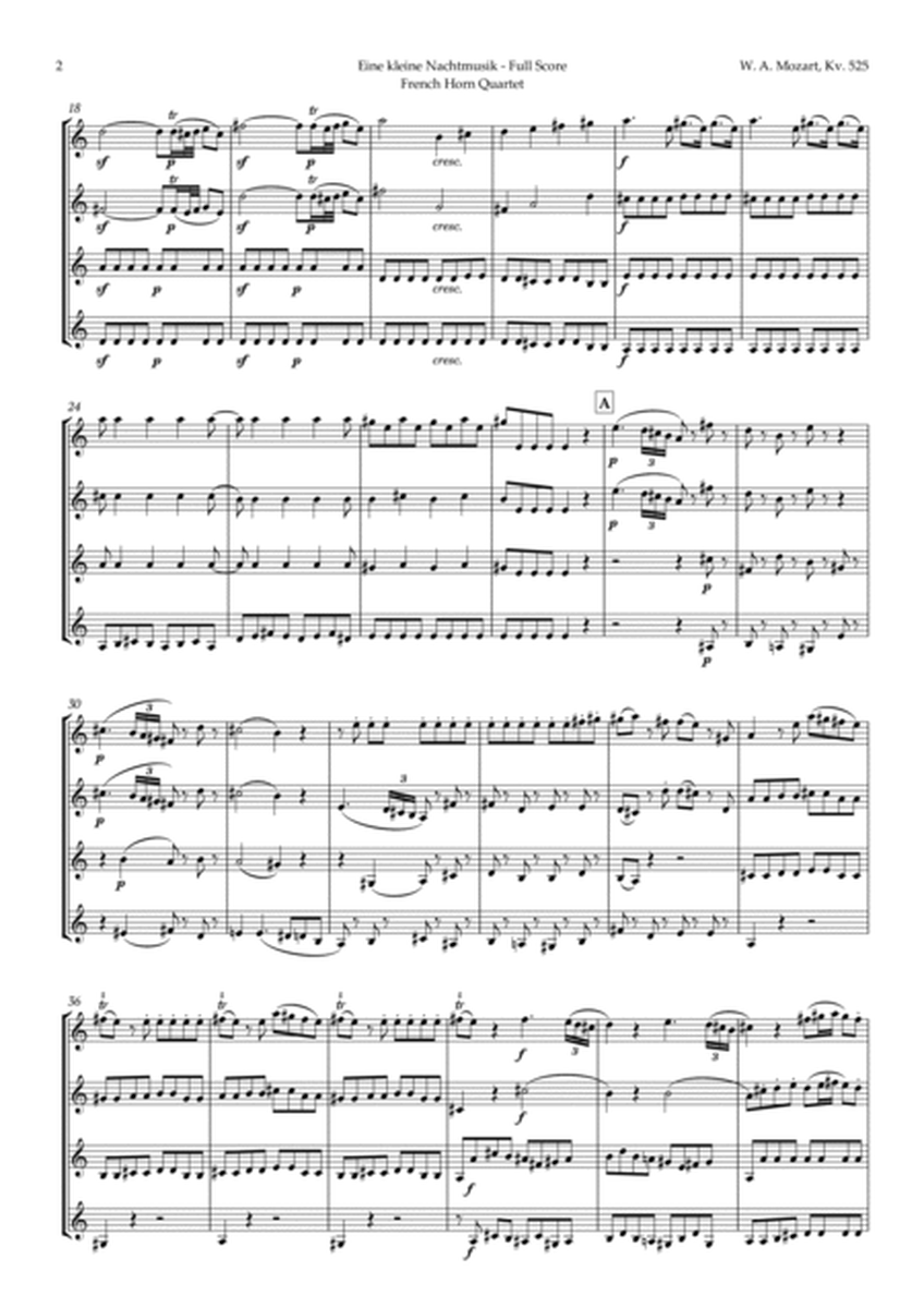 Eine kleine Nachtmusik by Mozart for French Horn Quartet image number null