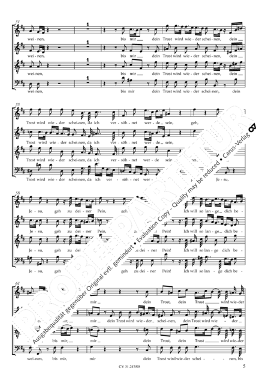 St. Mark Passion (Markus-Passion) 4-Part scores gallery preview page 6