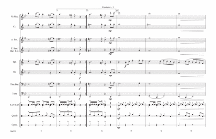 Macarena: Score Macarena: Score Marching Band scores gallery preview page 3