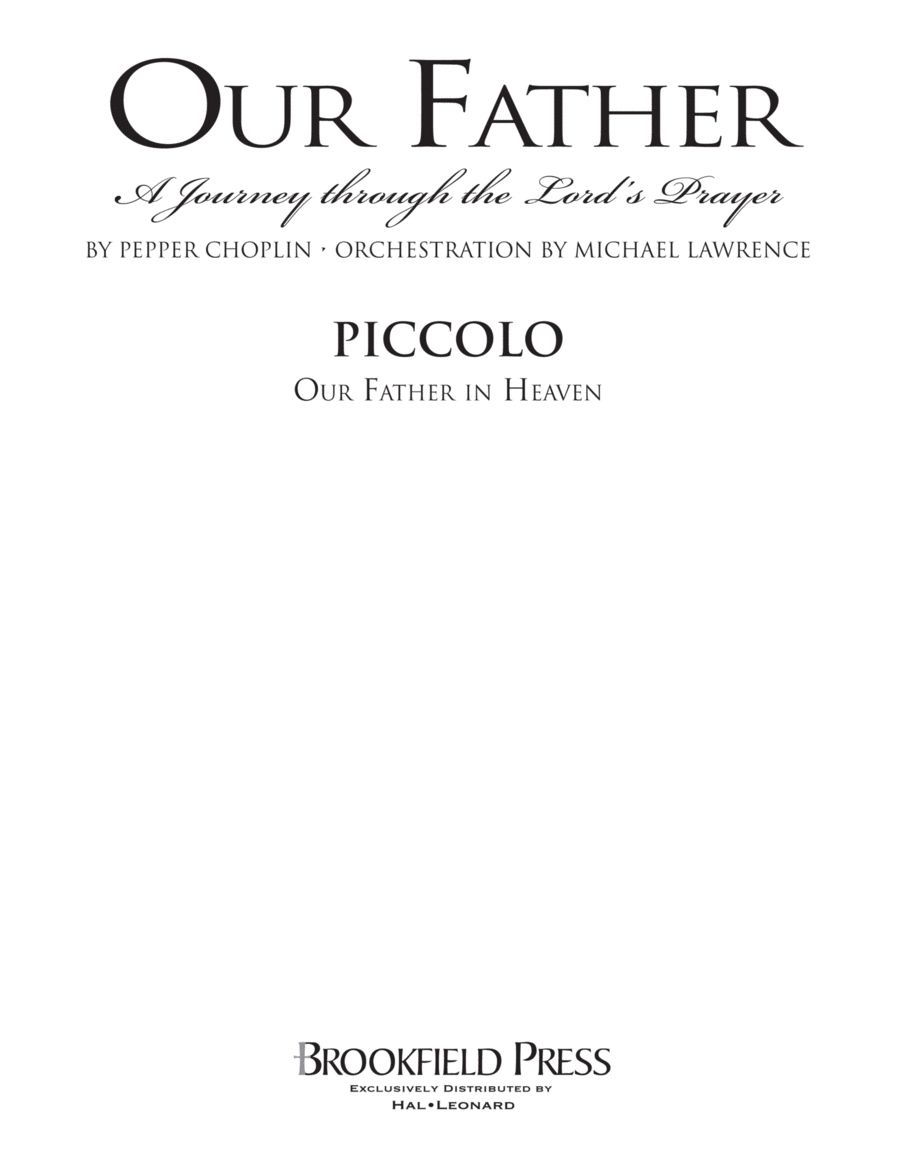 Our Father - A Journey Through The Lord's Prayer - Piccolo