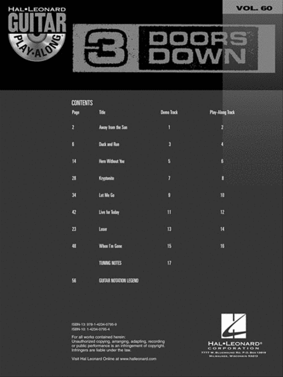 3 Doors Down Acoustic Guitar scores gallery preview page 3