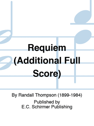 Requiem (Additional Full Score)