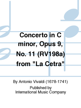 Book cover for Concerto In C Minor, Opus 9, No. 11 (Rv198A) From La Cetra