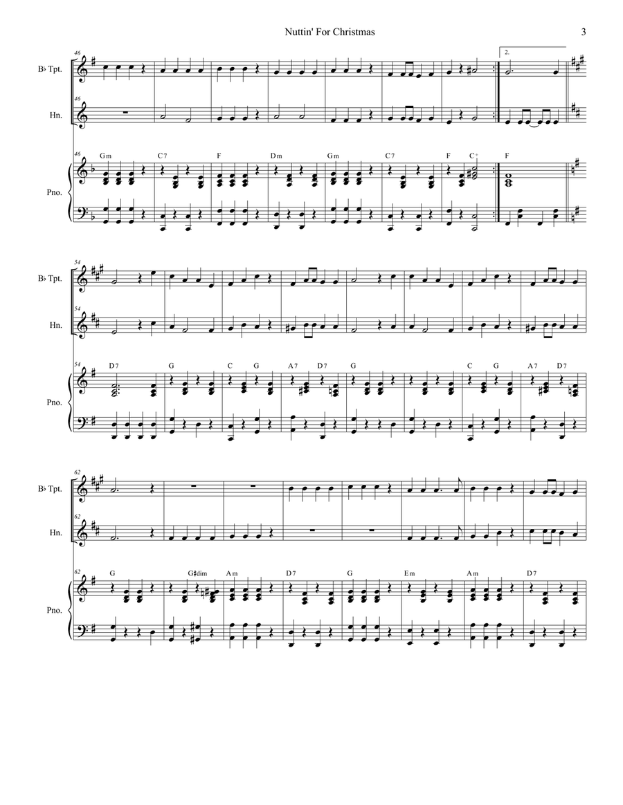 Nuttin' For Christmas Nuttin' For Christmas Brass Duet scores gallery preview page 3