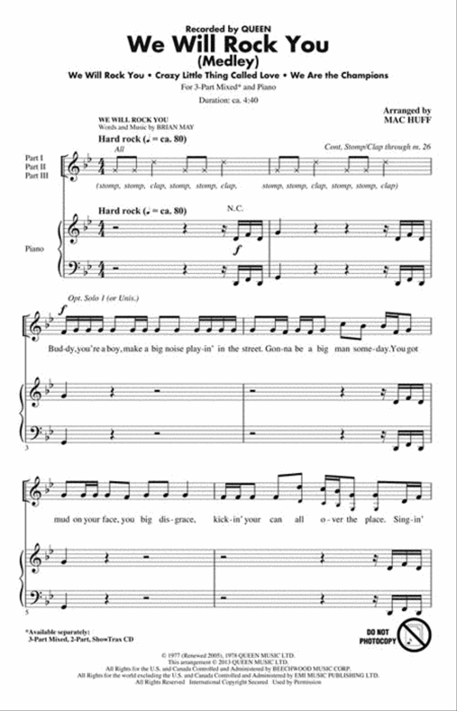 We Will Rock You We Will Rock You 3-Part scores gallery preview page 2