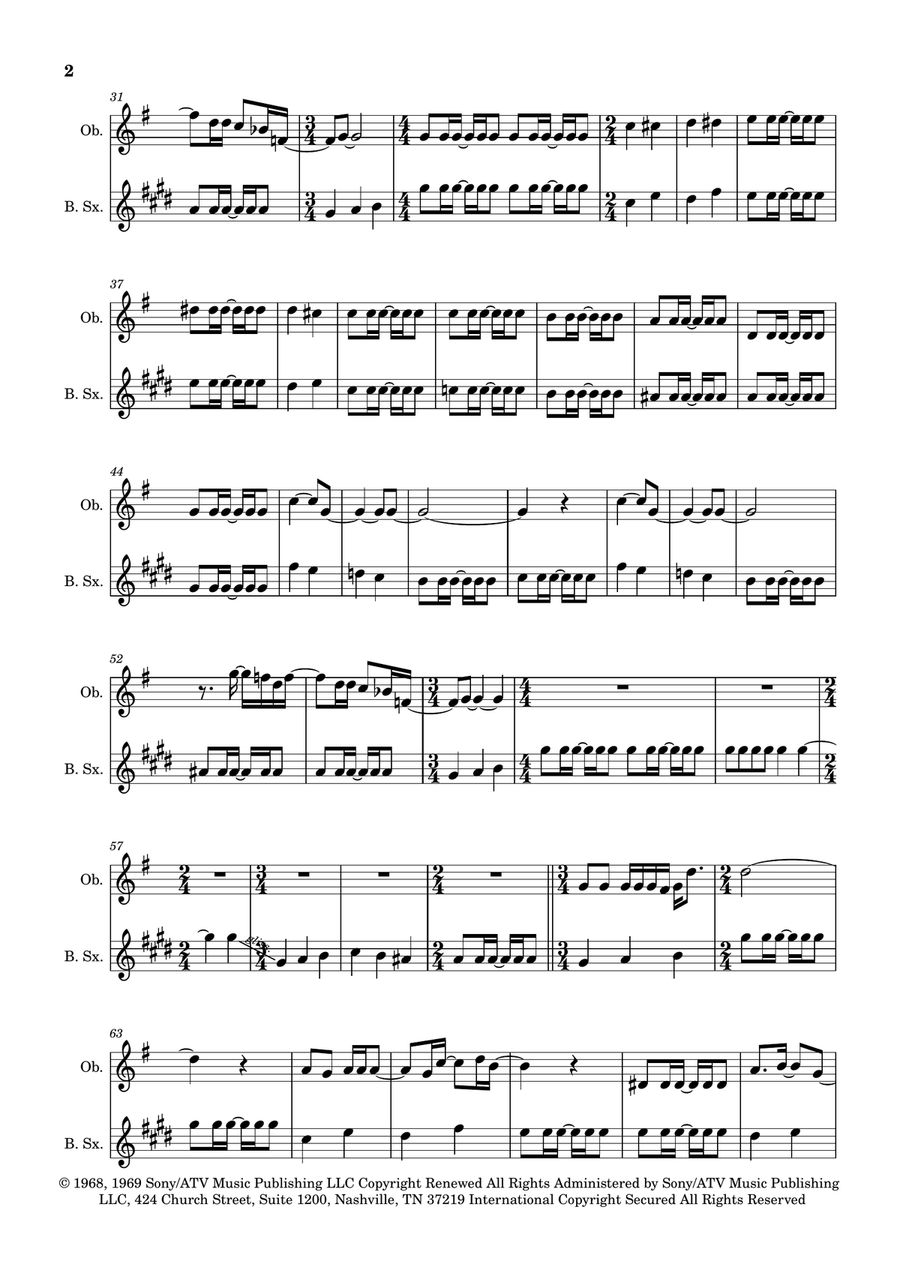 Blackbird Woodwind Duet scores gallery preview page 2