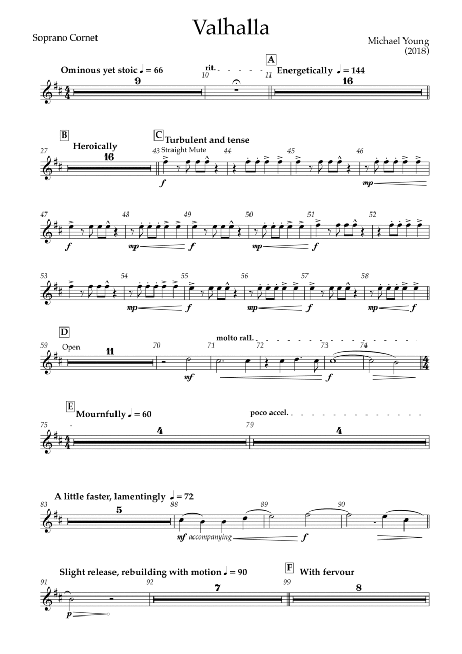 Book cover for Valhalla (Brass Band) - Parts