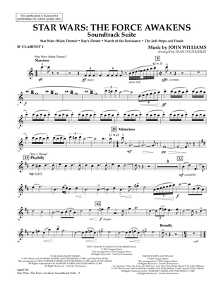 Star Wars: The Force Awakens Soundtrack Suite - Bb Clarinet 1