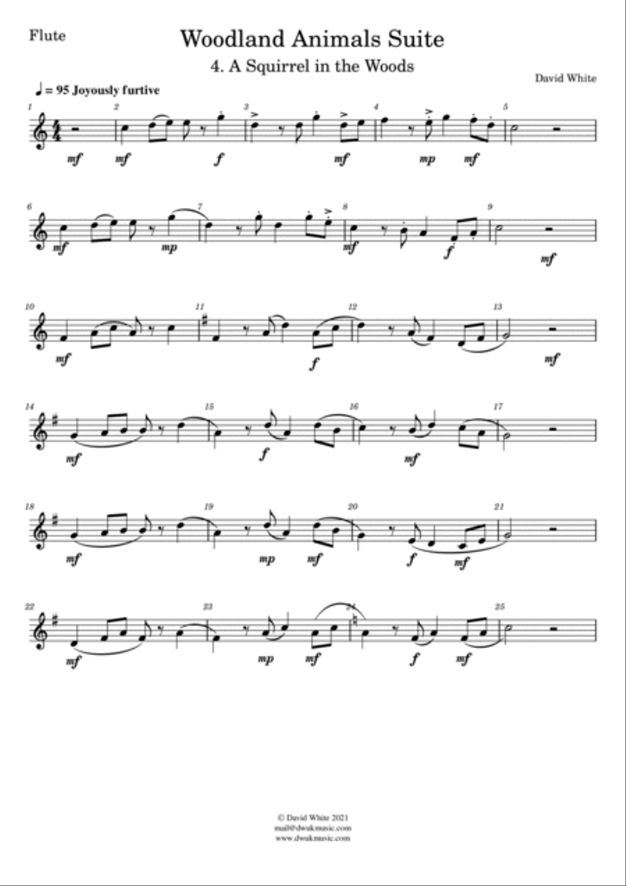 A Squirrel in the Woods Flute scores gallery preview page 5