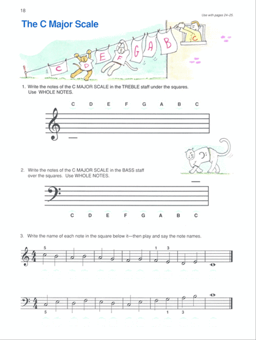 Alfred's Basic Piano Course Notespeller, Level 2 Piano Method scores gallery preview page 3