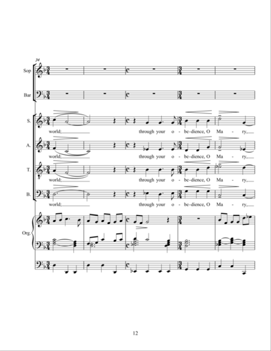 A Marian Tripych 4-Part scores gallery preview page 12