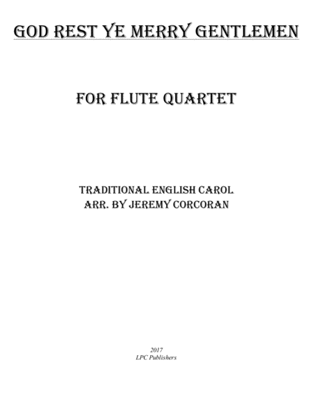 God Rest Ye Merry Gentlemen for Flute Quartet image number null