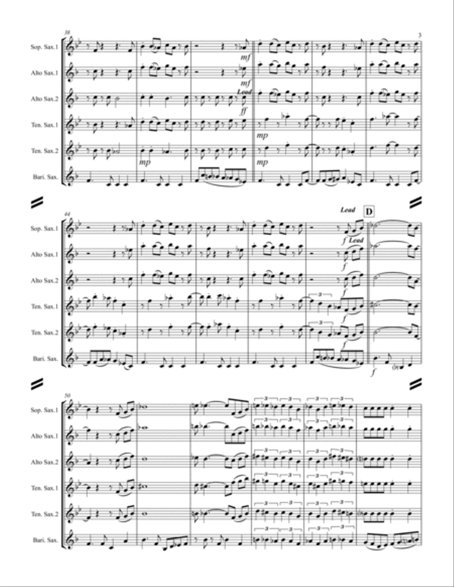 Tequila Saxophone Quintet scores gallery preview page 4