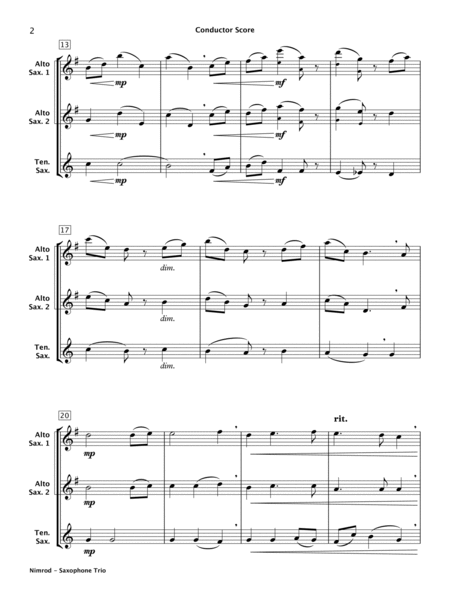 Nimrod (Saxophone Trio) image number null