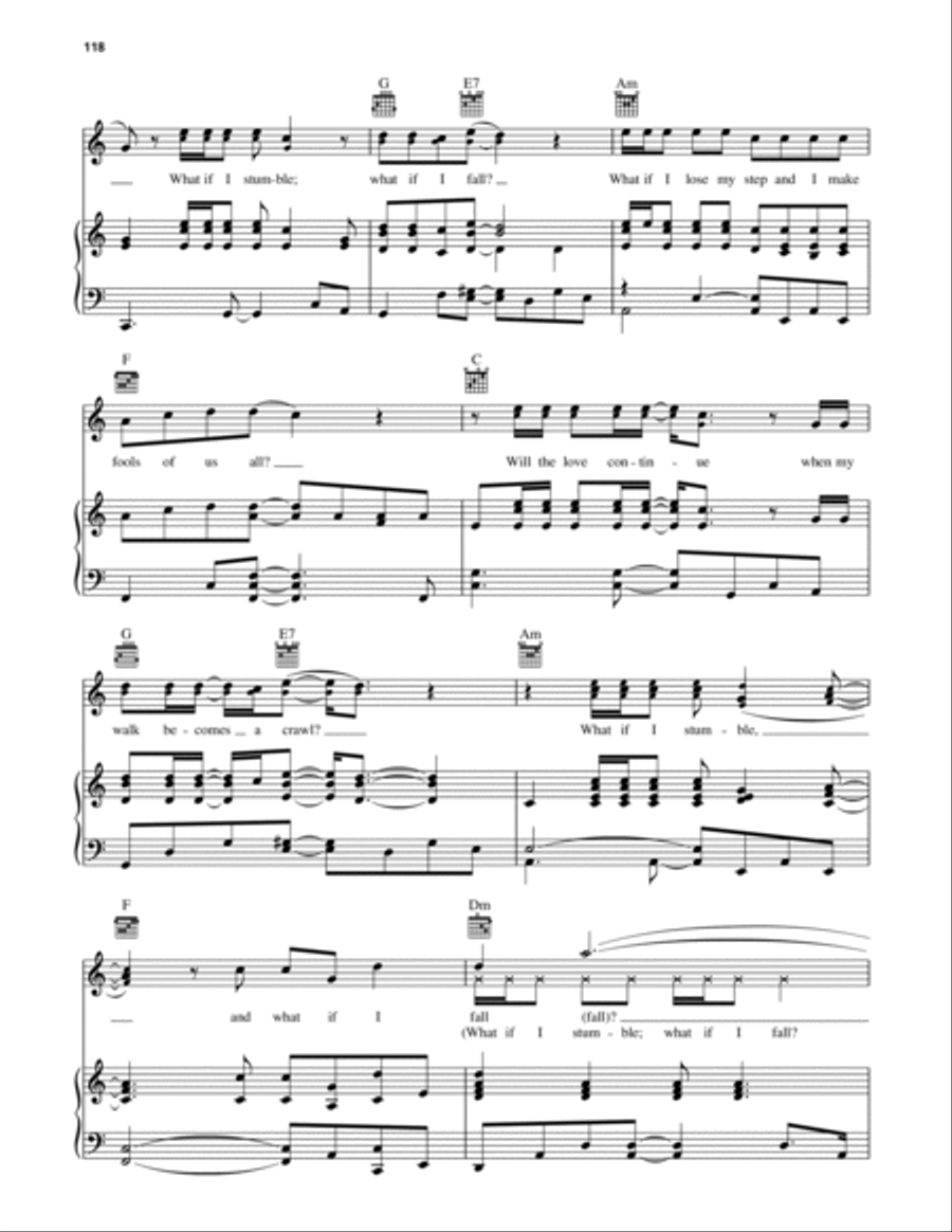 What If I Stumble Piano, Vocal, Guitar scores gallery preview page 3