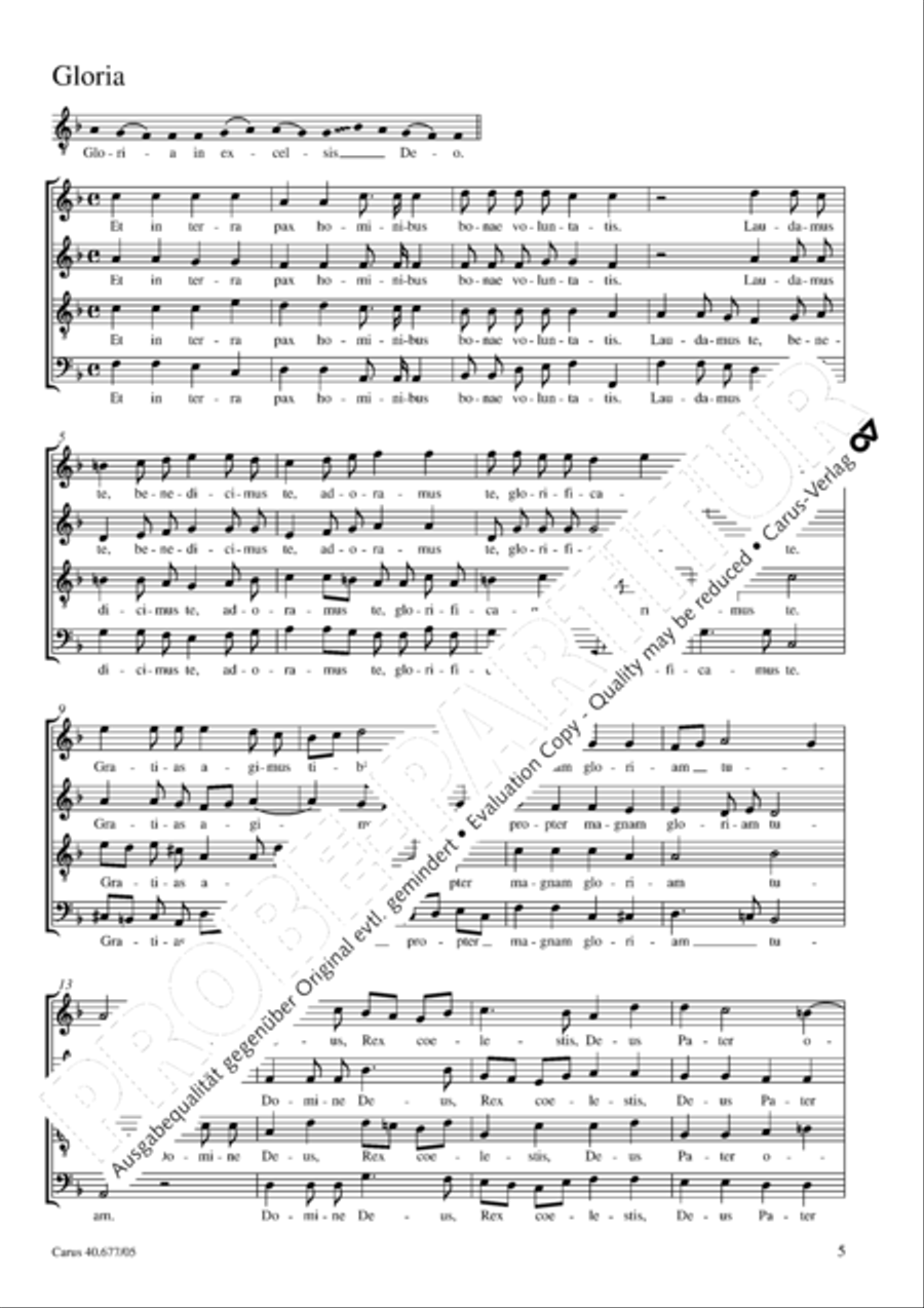 Mass in F major 4-Part scores gallery preview page 6