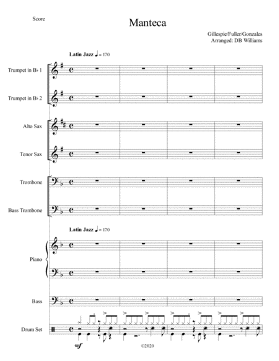 Manteca Jazz Ensemble scores gallery preview page 1