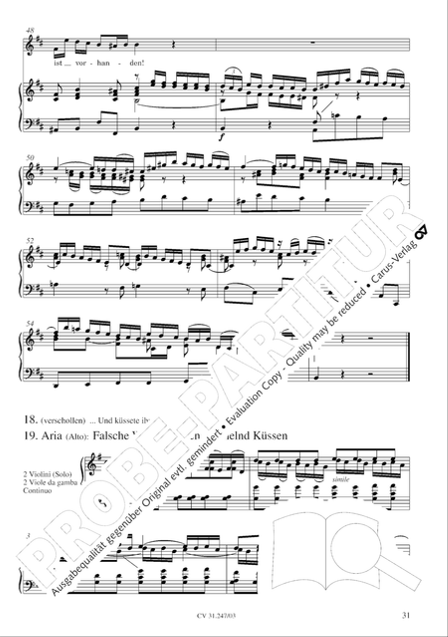 St. Mark Passion (Markus-Passion) 4-Part scores gallery preview page 32