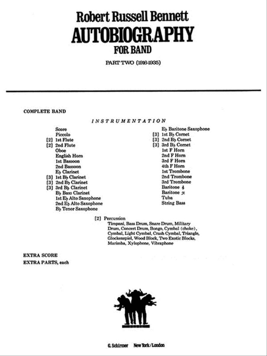Autobiography For Pt2 Sc Band Orchestra scores gallery preview page 1