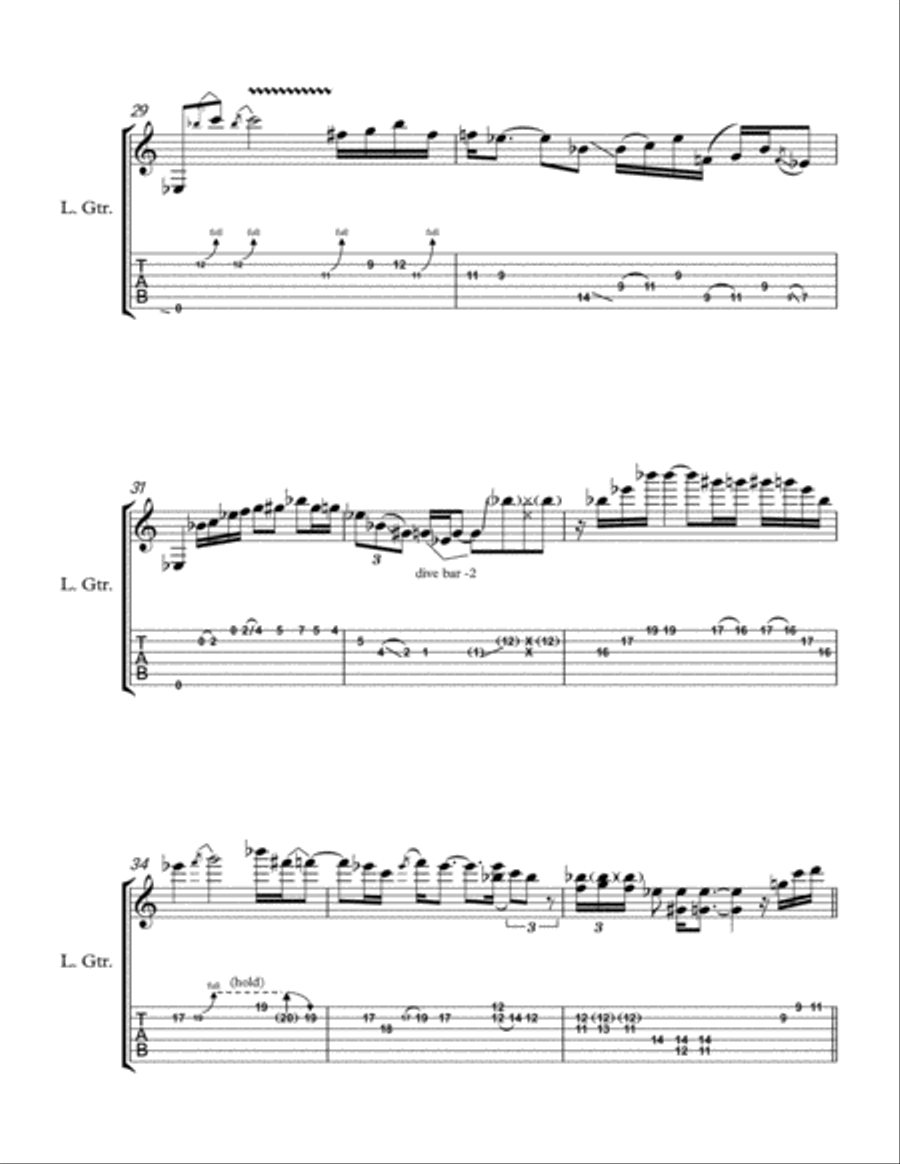 Farewell to Jake Electric Guitar scores gallery preview page 5