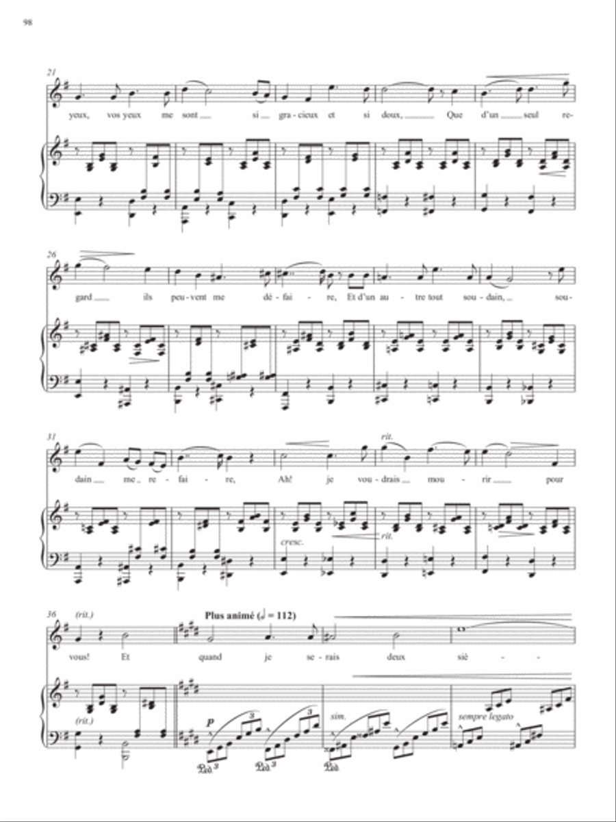 Op. 42, No. 3: Je ne saurais aimer autre que vous from Songs of Gouvy, V1 Piano Accompaniment scores gallery preview page 3