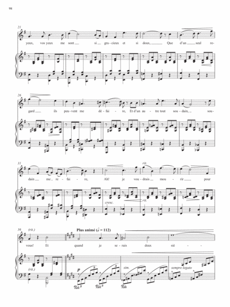 Op. 42, No. 3: Je ne saurais aimer autre que vous from Songs of Gouvy, V1 (Downloadable)