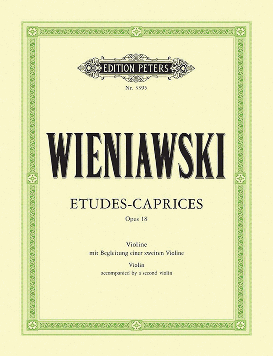 Études-Caprices Op. 18 for Violin with 2nd Violin Accompaniment Violin scores gallery preview page 1
