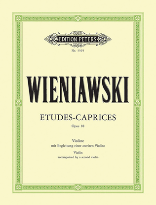 Book cover for Études-Caprices Op. 18 for Violin with 2nd Violin Accompaniment