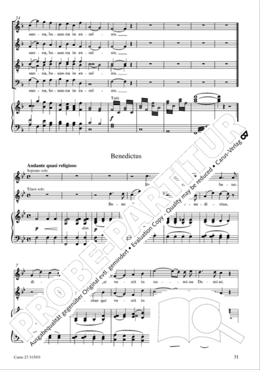 Requiem in C major 4-Part scores gallery preview page 32