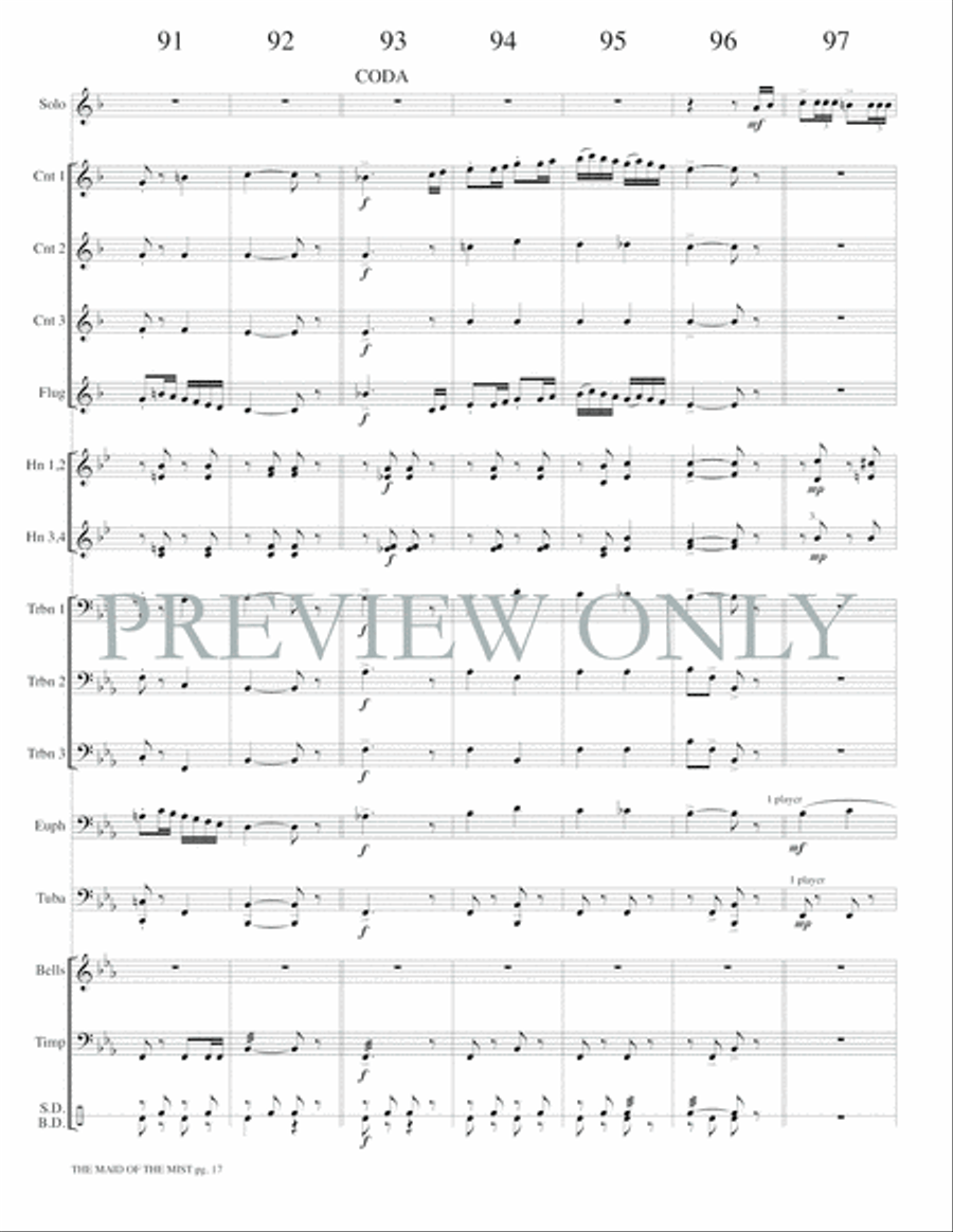 The Maid of the Mist Small Ensemble scores gallery preview page 19